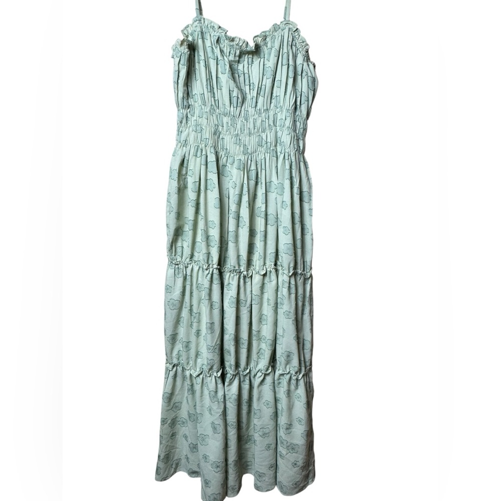 Lulu's Mint‎ Green Floral Maxi Dress